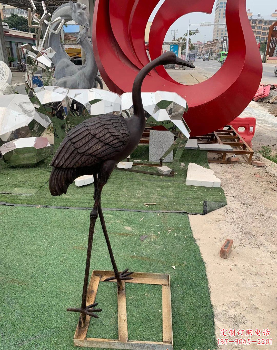福建铜雕仙鹤2221