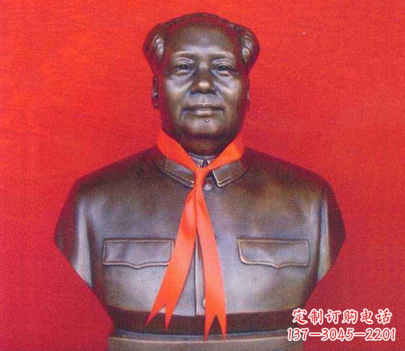 福建铜雕校园红领巾主席雕塑摆件