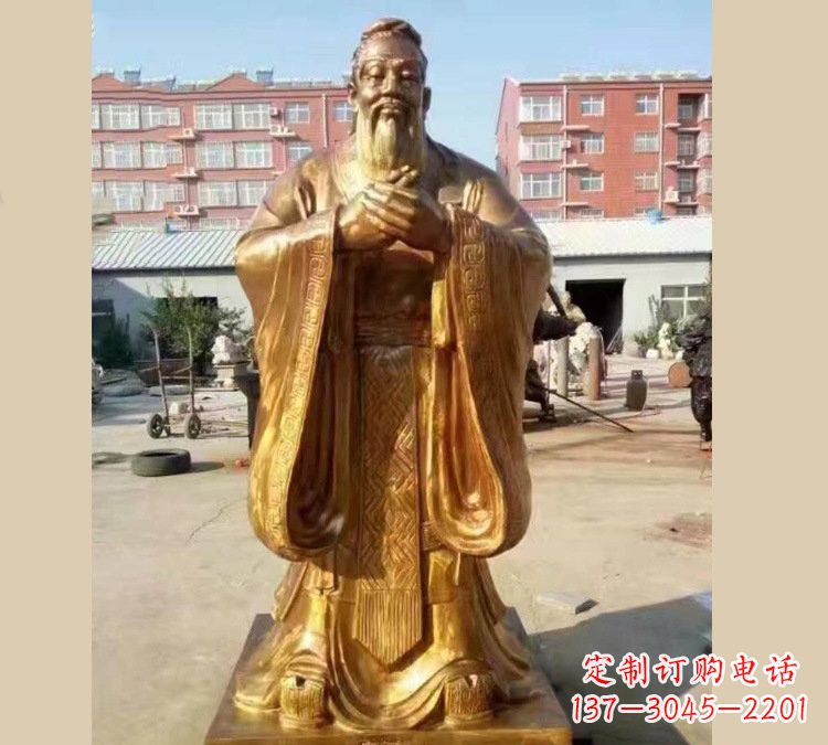 福建铜雕校园孔子