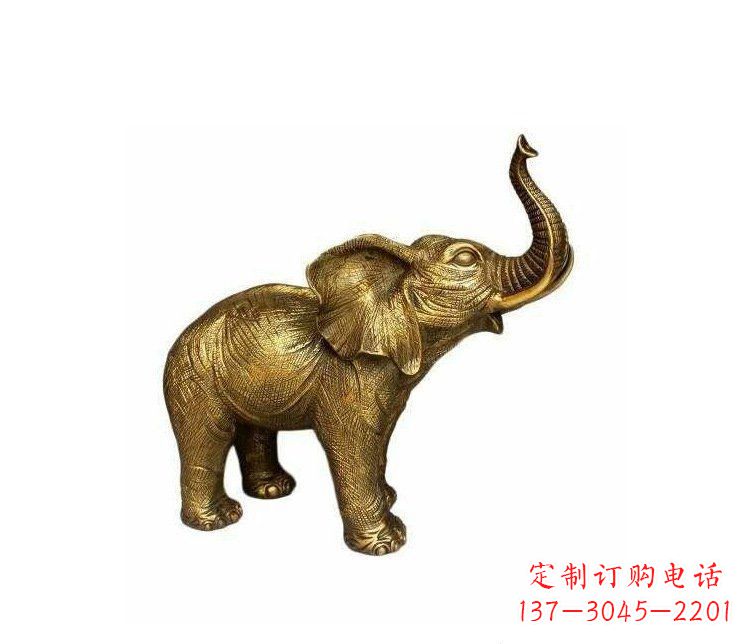 福建铜雕园林动物小象雕塑