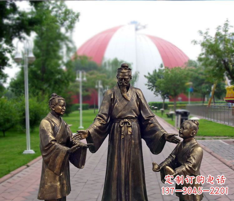 福建铜雕园林孔融让梨