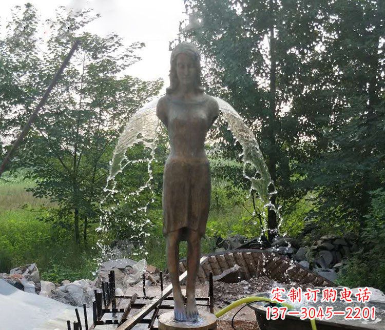 福建铜雕园林天使雕塑摆件