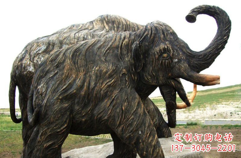 福建铜雕长毛象动物雕塑