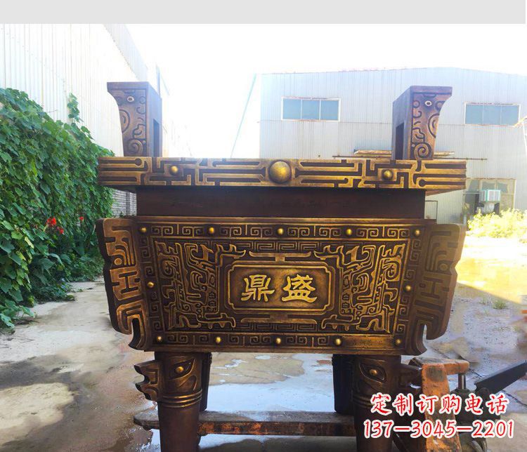 福建铜雕招财鼎盛香炉