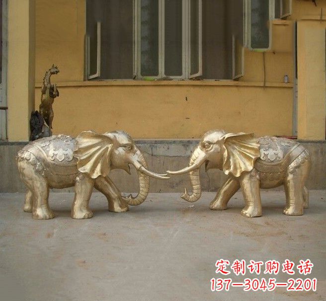 福建铜雕招财小象