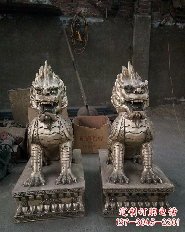 福建铜雕镇宅麒麟