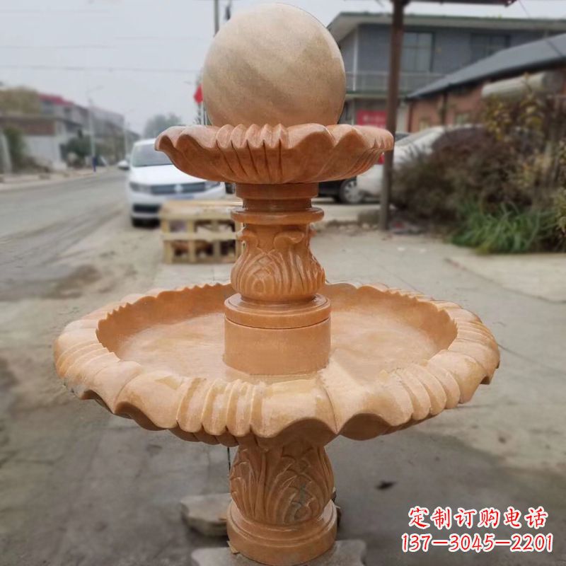 福建晚霞红风水球