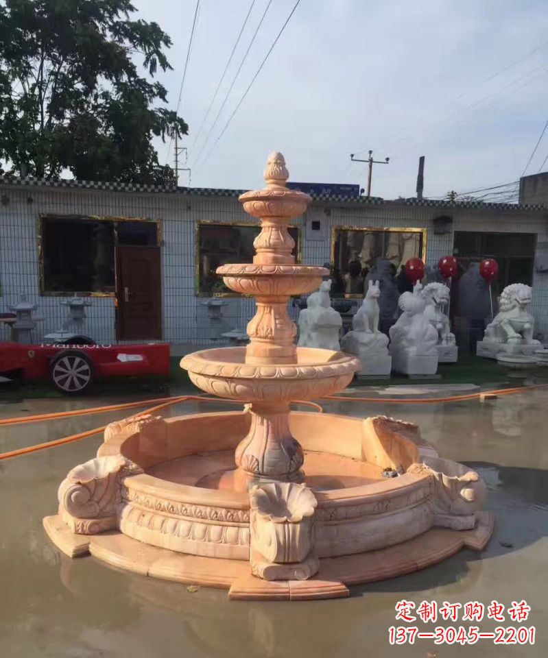 福建晚霞红欧式流水喷泉