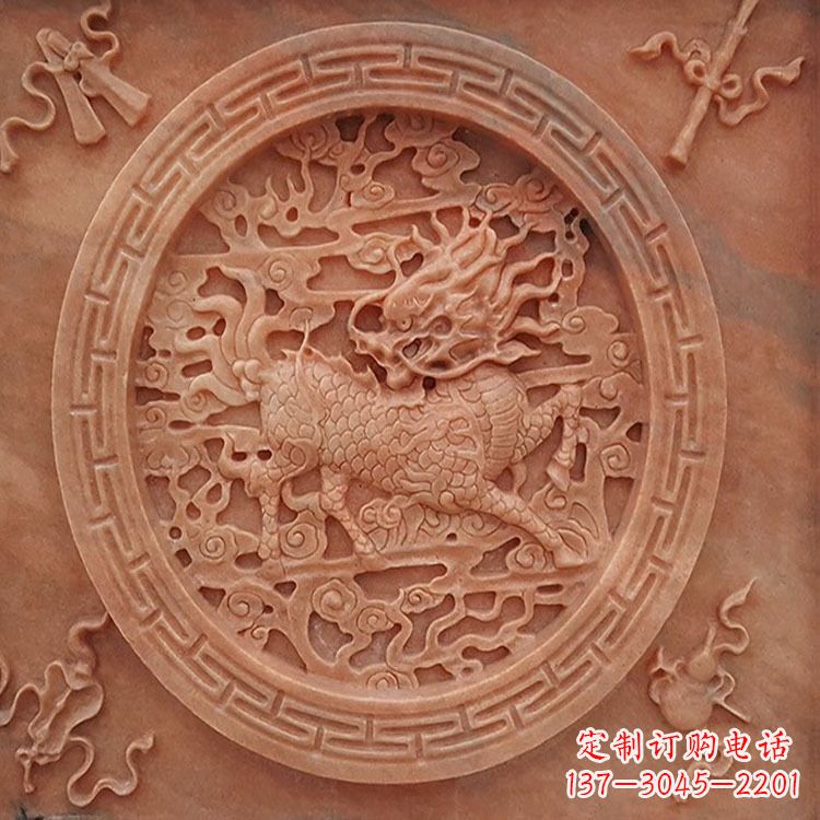 福建晚霞红麒麟建筑装饰壁画