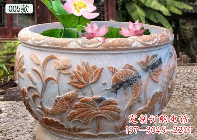 福建晚霞红水缸鱼缸雕塑