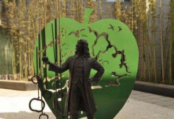 福建拿着苹果的牛顿西方名人铜雕