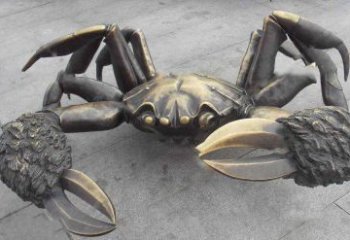 福建中领雕塑以传统工艺出品的螃蟹铜雕，是杰出…