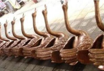 福建优雅迷人的天鹅铜雕塑