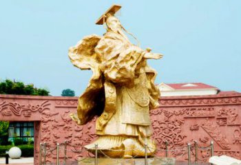 福建中领雕塑：秦始皇鎏金铜雕塑像