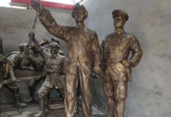 福建青年时期毛主席铜雕，纪念未来的英雄