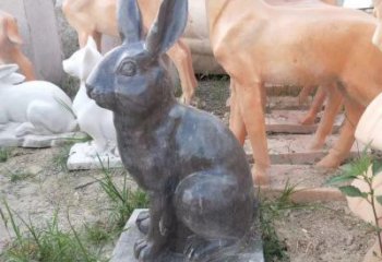 福建青石公园兔子雕塑，实惠的艺术装点