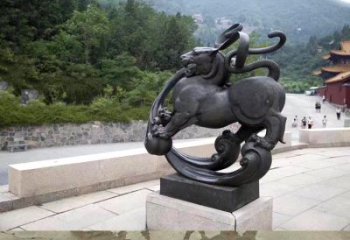 福建神兽白虎铜雕塑，雕刻出传统中国文化之精髓