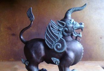 福建传承中国神兽文化的独角兽铜雕塑