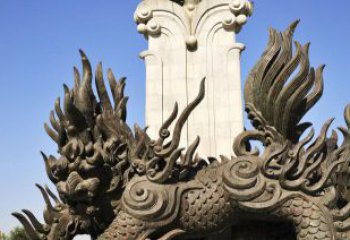 福建中领雕塑：神兽火麒麟铜雕定制