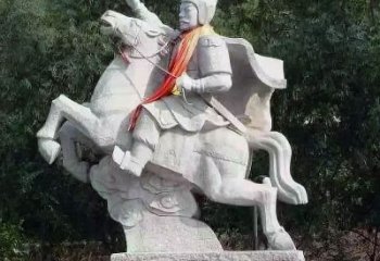 福建神帅韩信骑马石雕塑像，领雕塑定制出精美传奇