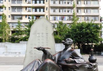 福建尊贵古朴的古代诗人情景雕塑——杜甫雕塑