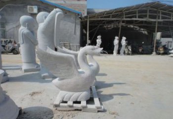 福建中领雕塑：独具特色的天鹅喷水雕塑