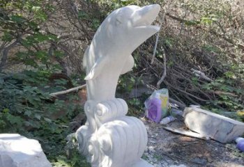 福建石雕海豚海浪