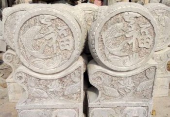 福建精美绝伦的金蟾蜍门墩雕塑