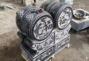 福建中领雕塑-石雕门墩貔貅抱鼓