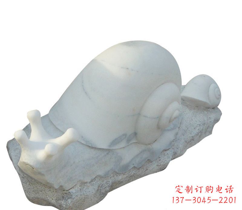 福建蜗牛石雕公园动物摆件