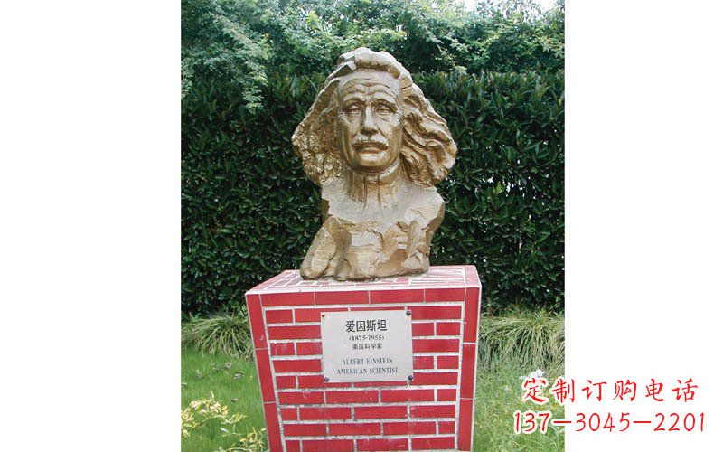 福建西方名人爱因斯坦头像铜雕
