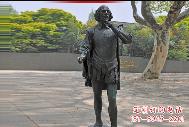 福建西方名人莎士比亚铜雕