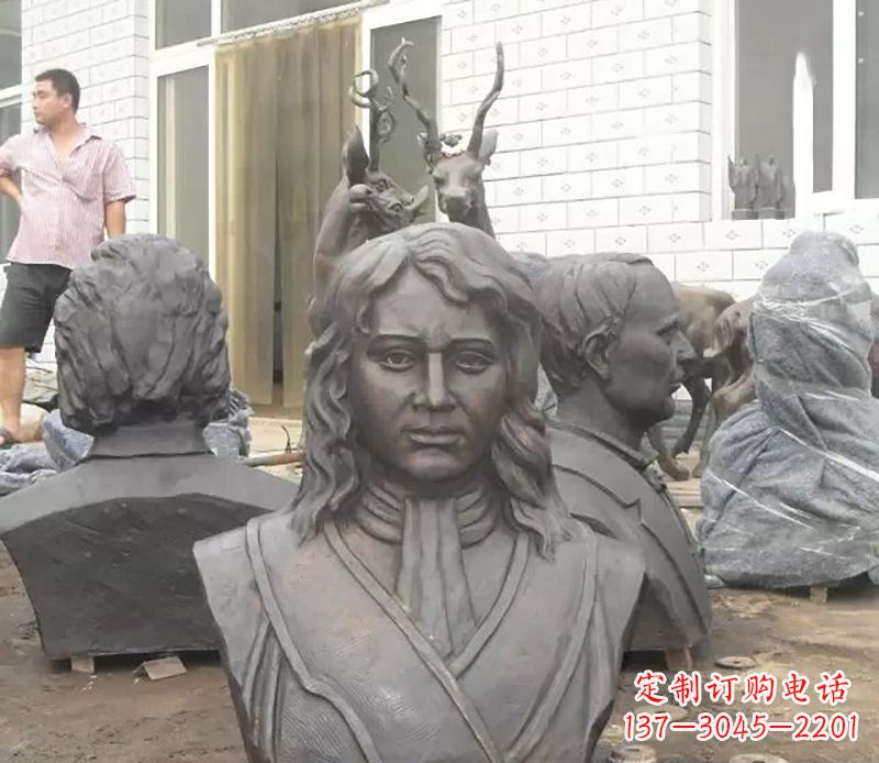 福建西方名人胸雕铜雕