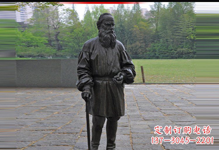 福建西方名人托尔斯泰铜雕