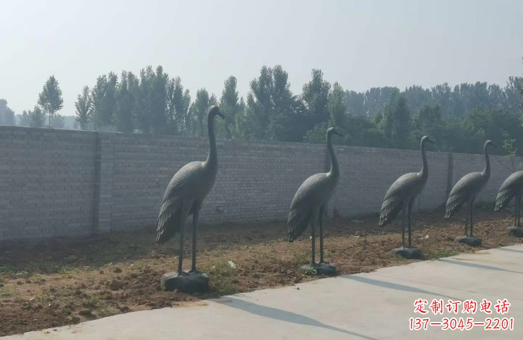 福建仙鹤抽象铜雕