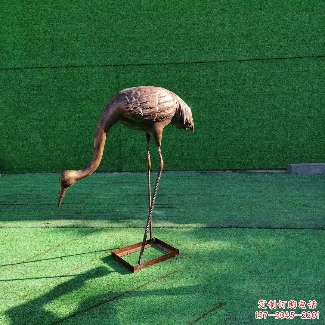 福建仙鹤拉鼓铜雕塑