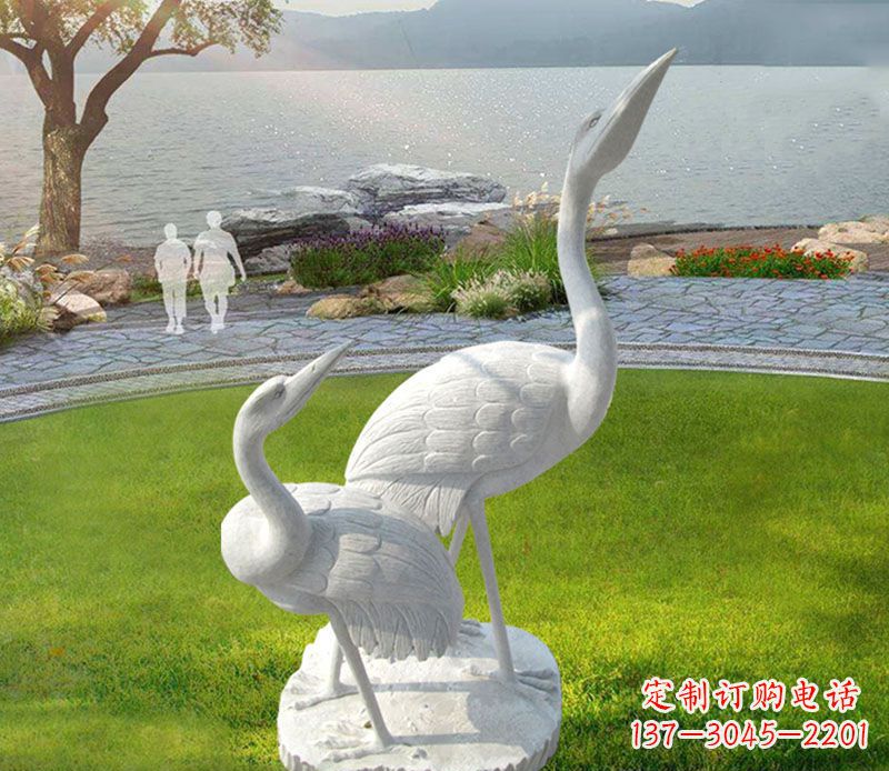 福建仙鹤石雕公园动物雕塑