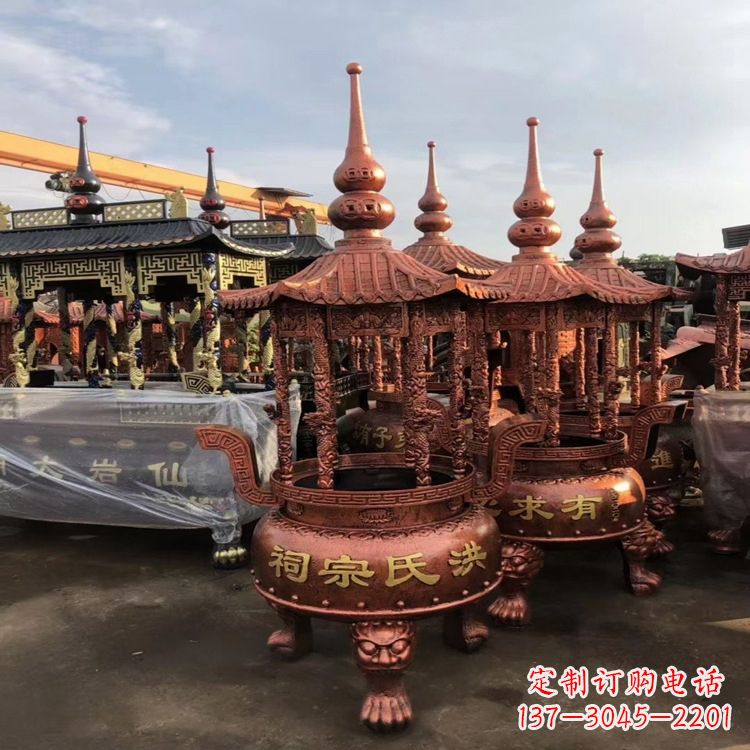 福建香炉铜雕