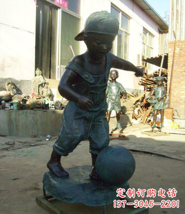 福建小孩玩耍青铜人物铜雕