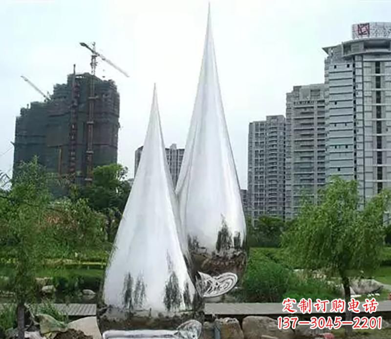福建小区不锈钢水滴雕塑