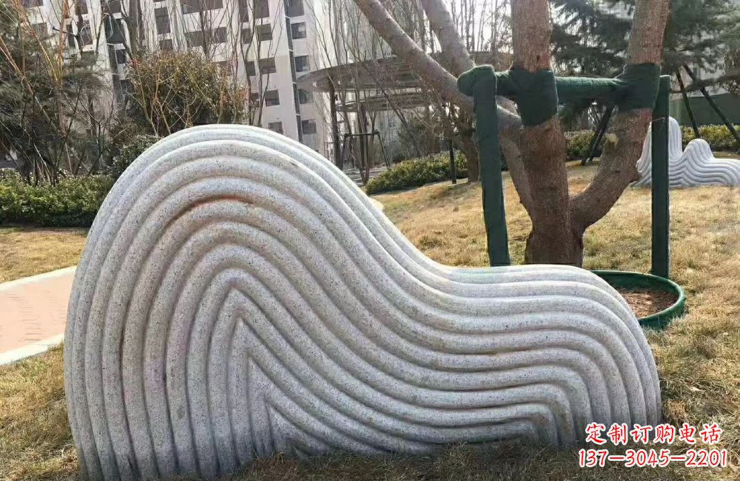 福建小区大理石纹理假山雕塑