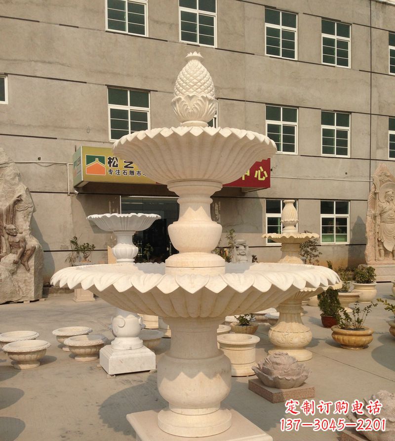 福建小区景观菠萝式喷泉石雕