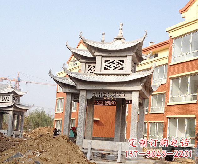 福建小区景观大理石凉亭石雕