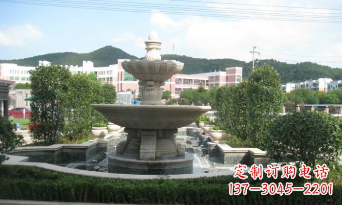 福建小区景观大理石喷泉石雕 (2)