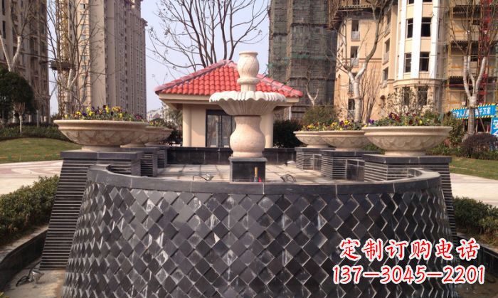 福建小区景观大理石喷泉石雕 (3)