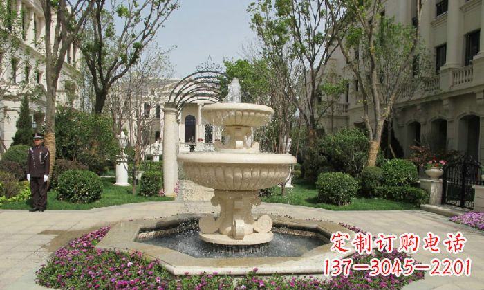 福建小区景观大理石喷泉石雕 (7)