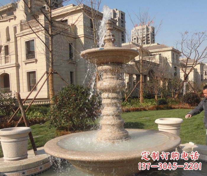 福建小区景观多层喷泉石雕 (2)