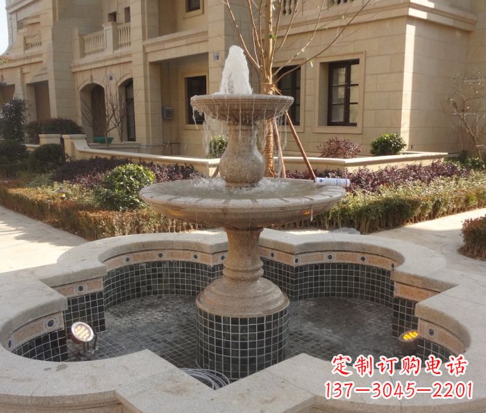 福建小区景观多层喷泉石雕_1