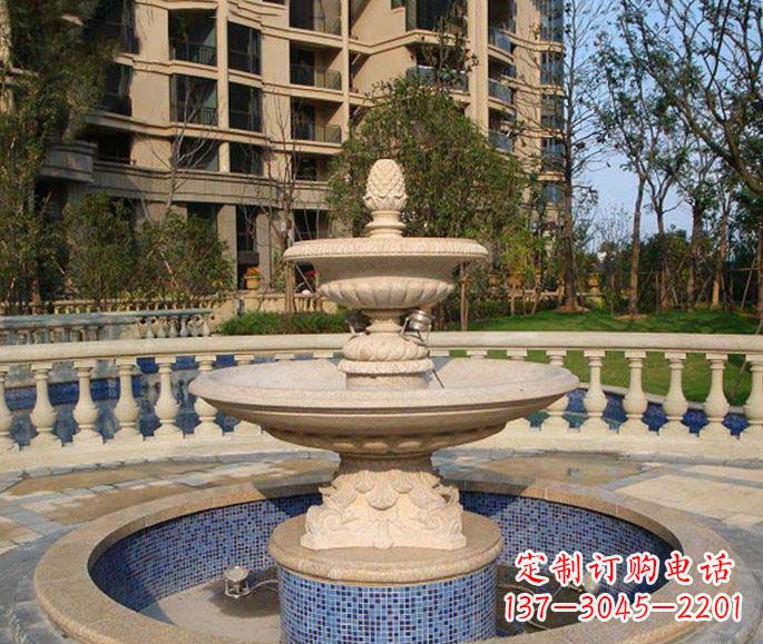 福建小区景观多层喷泉石雕