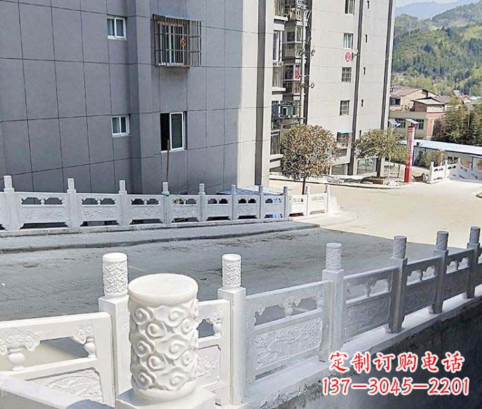 福建小区景观汉白玉石雕栏板